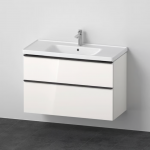 Spintelė su praustuvu Duravit D-Neo DE012102222, balta blizgi, 800&times;480 mm