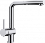 Plautuvės mai&scaron;ytuvas su i&scaron;traukiama žarna Blanco Linus-S 514016, chromas (svirtis kairėje)