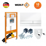 Potinkinis WC komplektas Werit + Deante Peonia Rimless 174-91100900-00+CDE_6ZPW+CDE_6SOZ+Felder