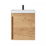 Vonios spintelė su praustuvu Riva SA 50A-5, Gold Craft Oak