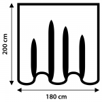 Vonios užuolaida &bdquo;Dinozaurai&rdquo;, 180 x 200 cm