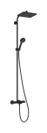 Du&scaron;o komplektas Hansgrohe Activera Q Showerpipe 290/180 1jet EcoSmart, Ecostat Fine, 28753670, matinė juoda