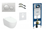 Potinkinio rėmo, pakabinamo klozeto, vandens nuleidimo mygtuko komplektas Geberit AquaClean Alba Comfort, 111.300.00.5+111.815.00.1+115.882.KH.1+146.350.01.1