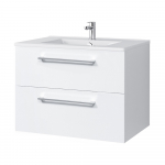 Vonios spintelė su praustuvu Riva SA 700-3, Balta, rankenėlės chromo