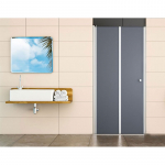 Du&scaron;o durys RAVENA Chrome D-80, su atraminiu profiliu