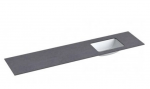 Praustuvas su stalvir&scaron;iu Kame Universal, WP/20-3/H11-P3-R, 200 cm, Juodasis mėnulis HPL