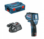 &Scaron;ilumos detektorius BOSCH GIS 1000 C PROFESSIONAL 0601083301, L-BOXX 136 su 1 X akumuliatoriumi GBA 12V 2.0AH, greitojo paleidimo kortele
