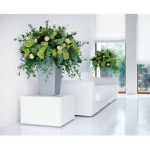 Vazonas su savaiminio drėkinimo sistema LECHUZA Cubico 40 Silver