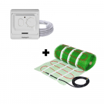 Grindinio &scaron;ildymo tinklelis Wellmo MAT, 150 W + neprogramuojamas termostatas Feelspot WTH71.36