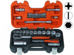 Galvučių rinkinys 3/8",1/4" priedai, 34vnt. Dynamic-Drive profilis