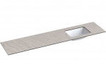 Praustuvas su stalvir&scaron;iu Kame Universal, WP/20-3/H12-P3-R, 200 cm, Pilkas mėnulis HPL