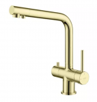 Plautuvės mai&scaron;ytuvas Blue Water CRYSTAL, su jungtimi filtruotam ir mineralizuotam vandeniui, aukso spalvos