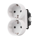 Dvigubas ki&scaron;tukinis lizdas Feelspot FSKL210W, baltas