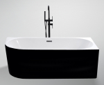 Akrilinė vonia NOVA 208 170 cm balta/juoda de&scaron;inė