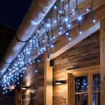 Lauko girlianda varvekliai (&scaron;altai baltos LED lemputės) PROLED IP67 3m