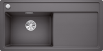 Plautuvė Blanco ZENAR XL 6 S-F 523926, akmens pilka (su ekscentriniu ventiliu), dubuo kairėje