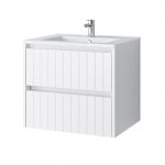 Vonios spintelė su praustuvu Riva SA 60G, Balta Matinė