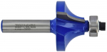 Quarter round cutter with ball bearing, 44x15 mm, 8mm shank