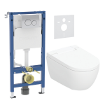 Potinkinis WC komplektas Geberit AquaClean Alba Delta AQAL12B00211 su Duofix Delta WC instaliacine sistema ir vandens nuleidimo mygtuku