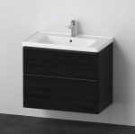 Spintelė su praustuvu Duravit D-Neo DE012101616, juodo ąžuolo spalvos, 800&times;480 mm