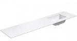 Praustuvas su stalvir&scaron;iu Kame Universal, WP/20-3/H16-P3-R, 200 cm, Matinė balta HPL