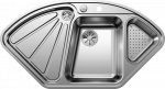 Nerūdijančio plieno kampinė plautuvė Blanco DELTA-IF 523667, su ekscentriniu ventiliu