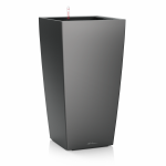Vazonas su savaiminio drėkinimo sistema LECHUZA Cubico 50 Charcoal Metallic
