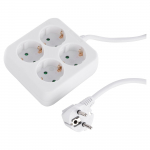 Buitinis ilgintuvas su įžeminimu, 3 x 1.5 mm, 1.5 m, baltas