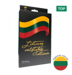 Lietuvos vėliava su ki&scaron;ene ir rai&scaron;teliai