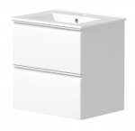 Apatinė spintelė su praustuvu Raguvos Baldai COSMOS, integruotos metalinės rankenos, matinė balta, 51 cm, 26112212