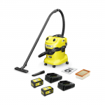 Akumuliatorinis dulkių siurblys (sauso ir &scaron;lapio valymo) Karcher WD 4-18 Dual Battery, 1.628-601.0