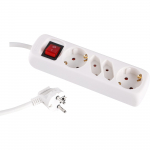 Buitinis ilgintuvas su įžeminimu, 3 x 1.5 mm, 1.5 m, 4 lizdų, baltas