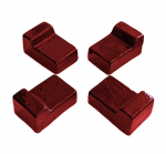 Kojelės kepsninei Kamado Bono Royal Red FEETRR, 4 vnt, Minimo, Media, Grande, Limited, raudona
