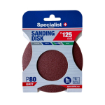 SPECIALIST+ &scaron;lifavimo popierius P80, 125 mm, 5 vnt.