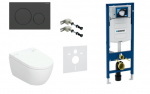 Potinkinio rėmo, pakabinamo klozeto, vandens nuleidimo mygtuko komplektas Geberit AquaClean Alba Comfort, 111.300.00.5+111.815.00.1+115.882.16.1+146.350.01.1