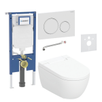 Potinkinis WC komplektas Geberit AquaClean Alba Comfort su instaliacine sistema ir vandens nuleidimo mygtuku AQAL08C00KJ1