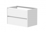 Apatinė spintelė po praustuvu KAME CITY, BU/8-3DR/D02P3, balti profiliai, 80 cm, Matinė balta