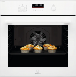 Balta įmontuojama orkaitė Electrolux SteamBake, EOD6F77WV, su maisto termometru