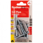 FISCHER kai&scaron;čiai su varžtais SX Plus S, 8x40 mm, 10 vnt.