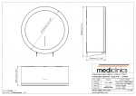 MEDICLINICS PR2787 tualetinio pop. dozatorius 27,5&Oslash;cm, balta