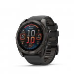 Garmin Fenix 8 I&scaron;manusis laikrodis 51 mm AMOLED Sapphire,Carbon grey DLC,Black/Pebble grey sil. band