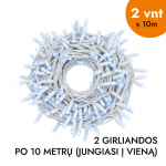 Lauko ir vidaus girlianda (&scaron;altai baltos LED lemputės) 20 m PROLED balta