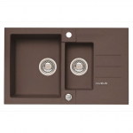 Granitinė plautuvė ALVEUS ROCK 70, ruda metalic