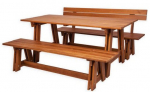 Lauko baldų komplektas Folkland Timber Riva, rudas, 6 vietų, 613860