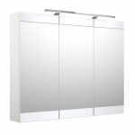 Veidrodinė spintelė su ap&scaron;vietimu LED, IP44 Serena Retro, balta blizgi, 100 cm, 1302711