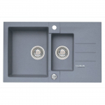 Granitinė plautuvė ALVEUS ROCK 70, pilka metalic