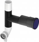 WC bakelio vandens nubėgimo alkūnė su at&scaron;aka ventiliacijos pajungimui (kairė) Tece 9820126