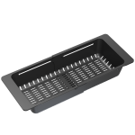 Plautuvės krep&scaron;elis Quadron B3218_BL, reguliuojamas plotis 320-460 x185 mm, juodas