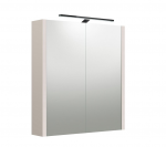 Veidrodinė spintelė Raguvos Baldai, su juodu &scaron;viestuvu, pilkas ka&scaron;myras, 60 cm, 2003306