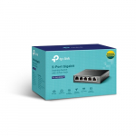 TP-Link TL-SG1005LP 5-Port Gigabit Desktop &Scaron;akotuvas su 4-Port PoE+
